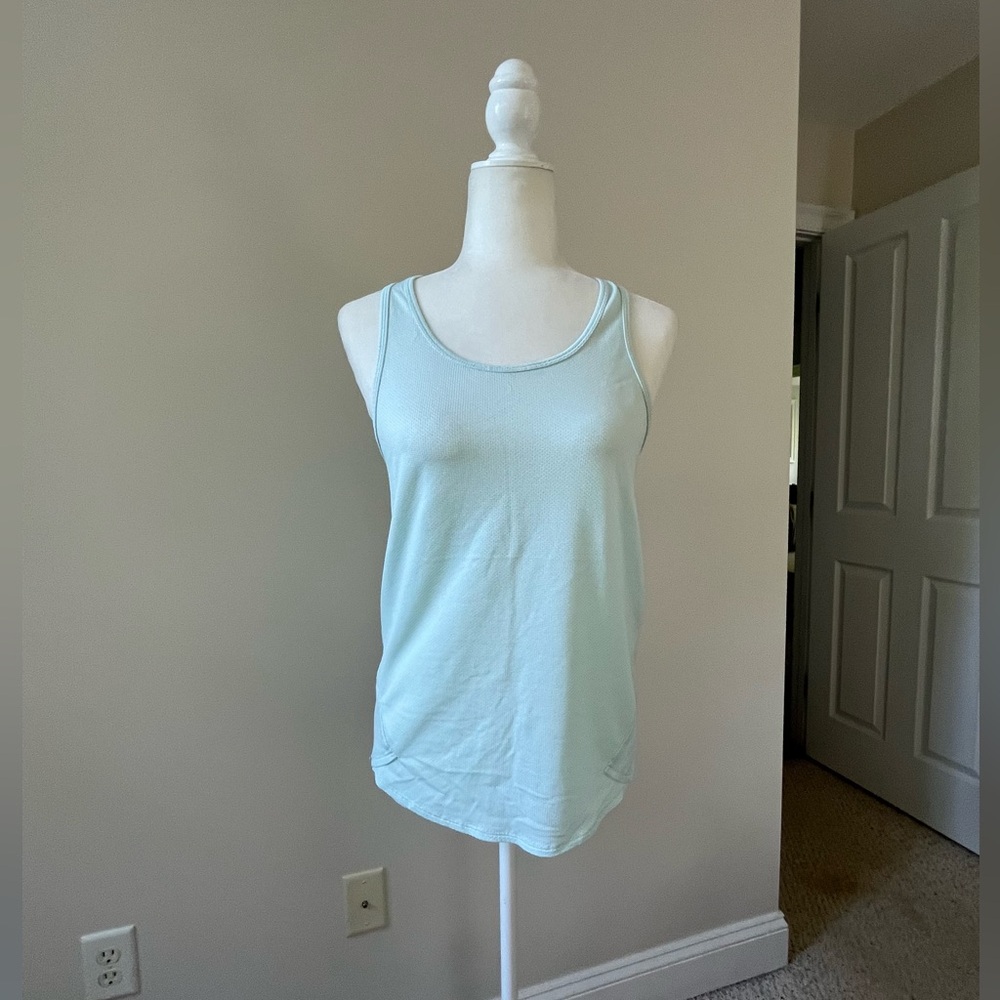 oiselle Mint Green Flyout Mesh Racerback Running Tank